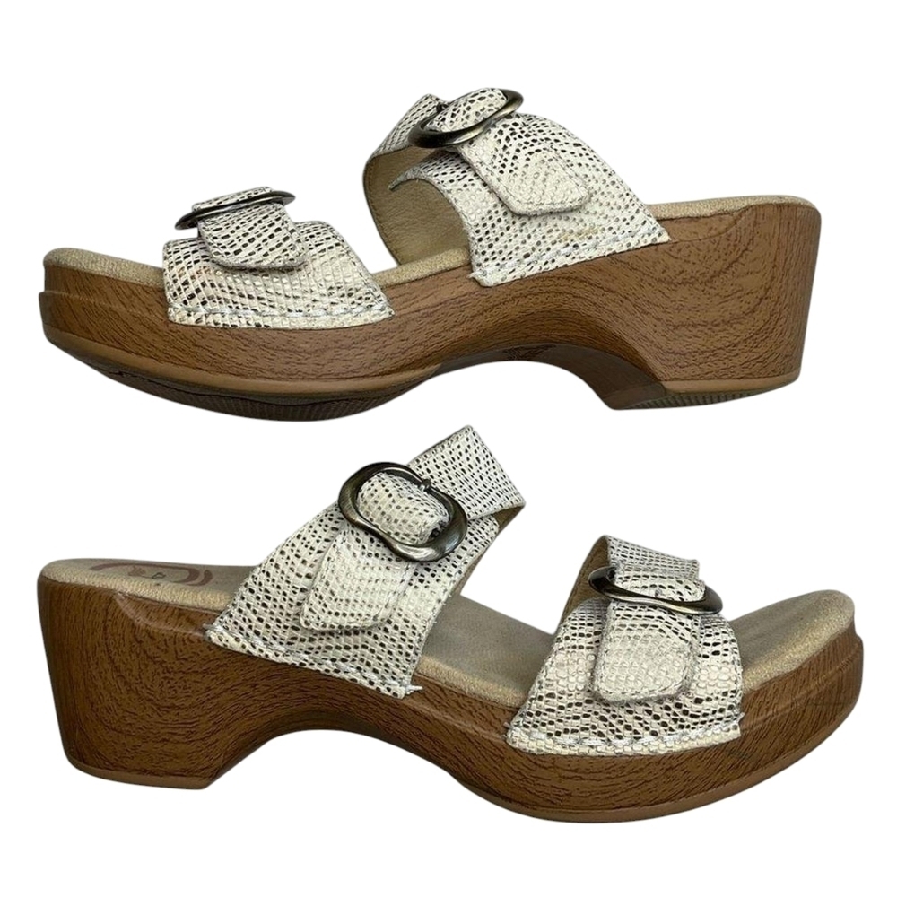 Dansko sz 41 Sophie sandals cream gold sz 11 SH393